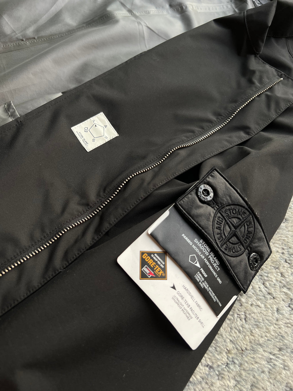 Stone Island 2013 Shadow Project Black Parseq Modular Performance Grid Jacket