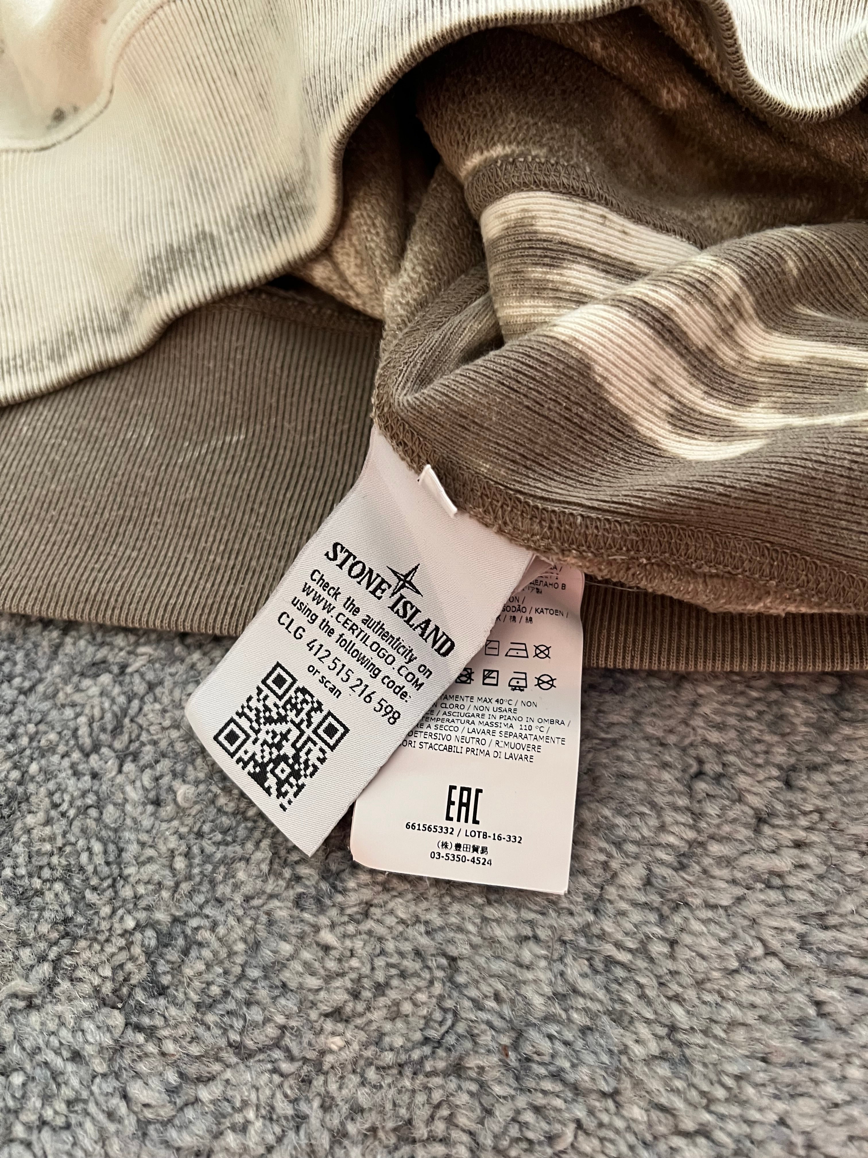 Stone Island Hand Corrosion Crewneck Sweatshirt