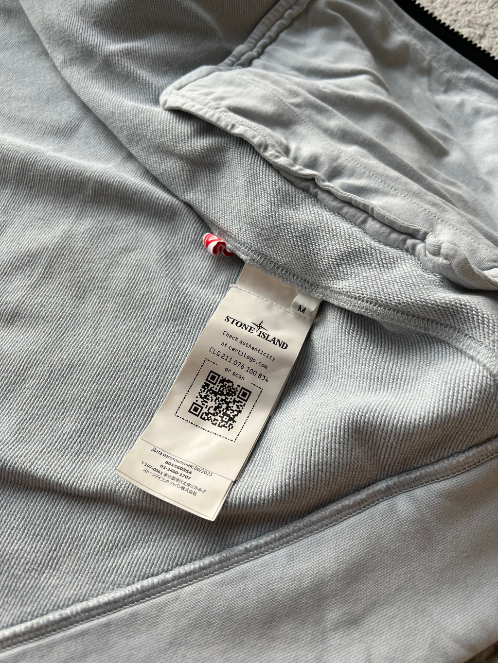 Stone Island Panelled Zip Up Hoodie