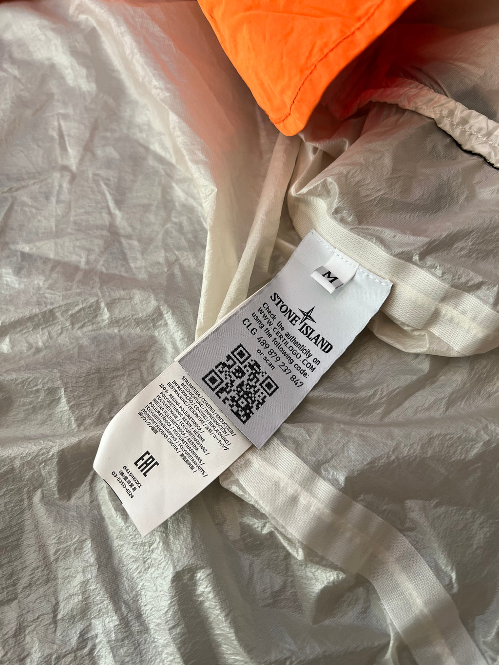 Stone Island Marina Reflective Spellout Mesh Dual Layer Jacket