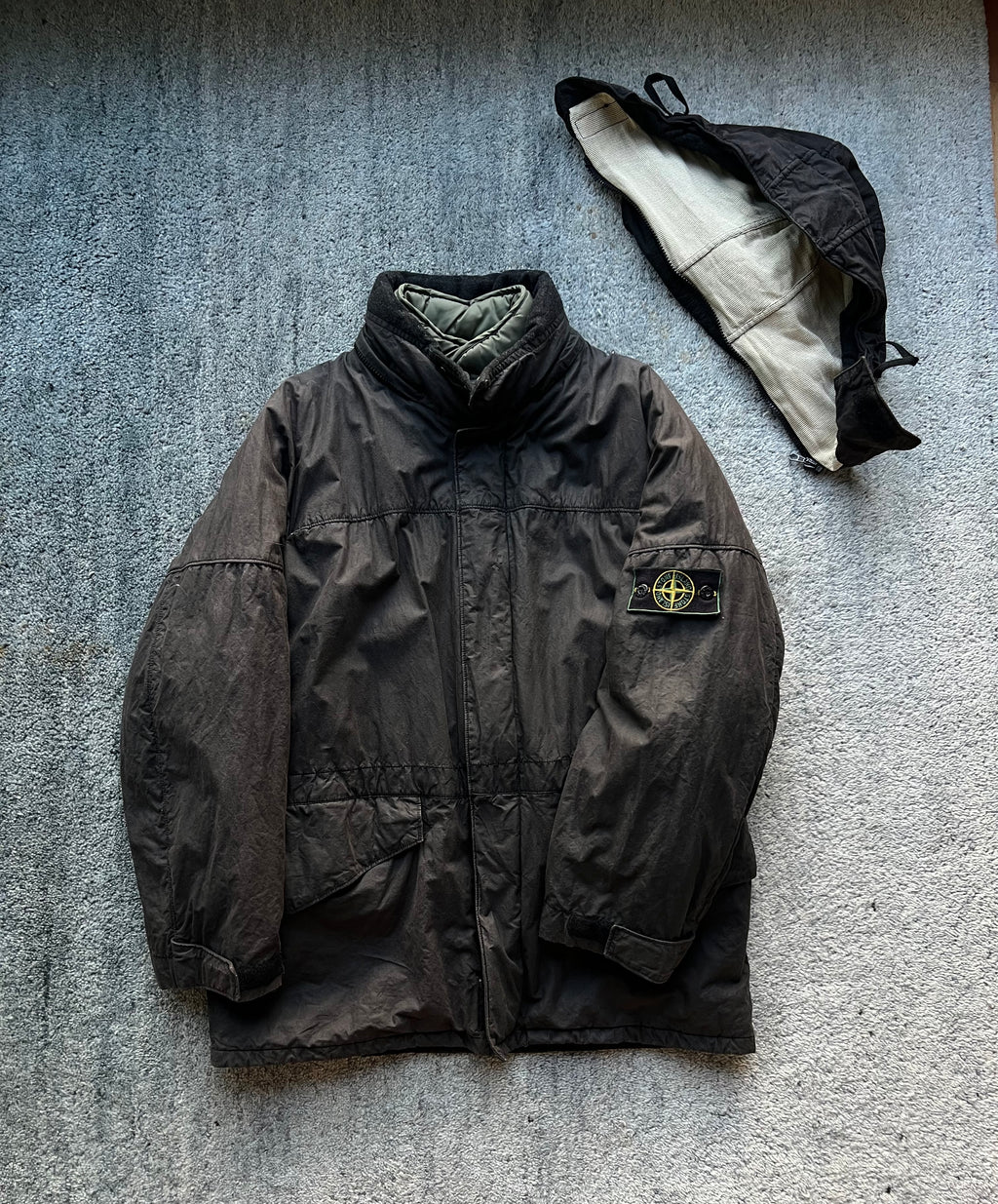 Stone Island 1998 Waxed Cotton Parka Jacket
