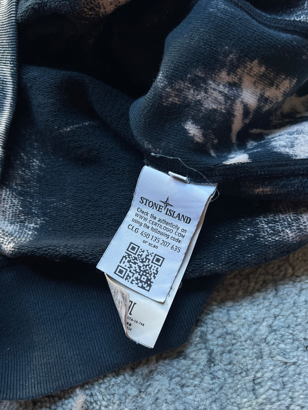 Stone Island Hand Corrosion Crewneck Sweatshirt 2017