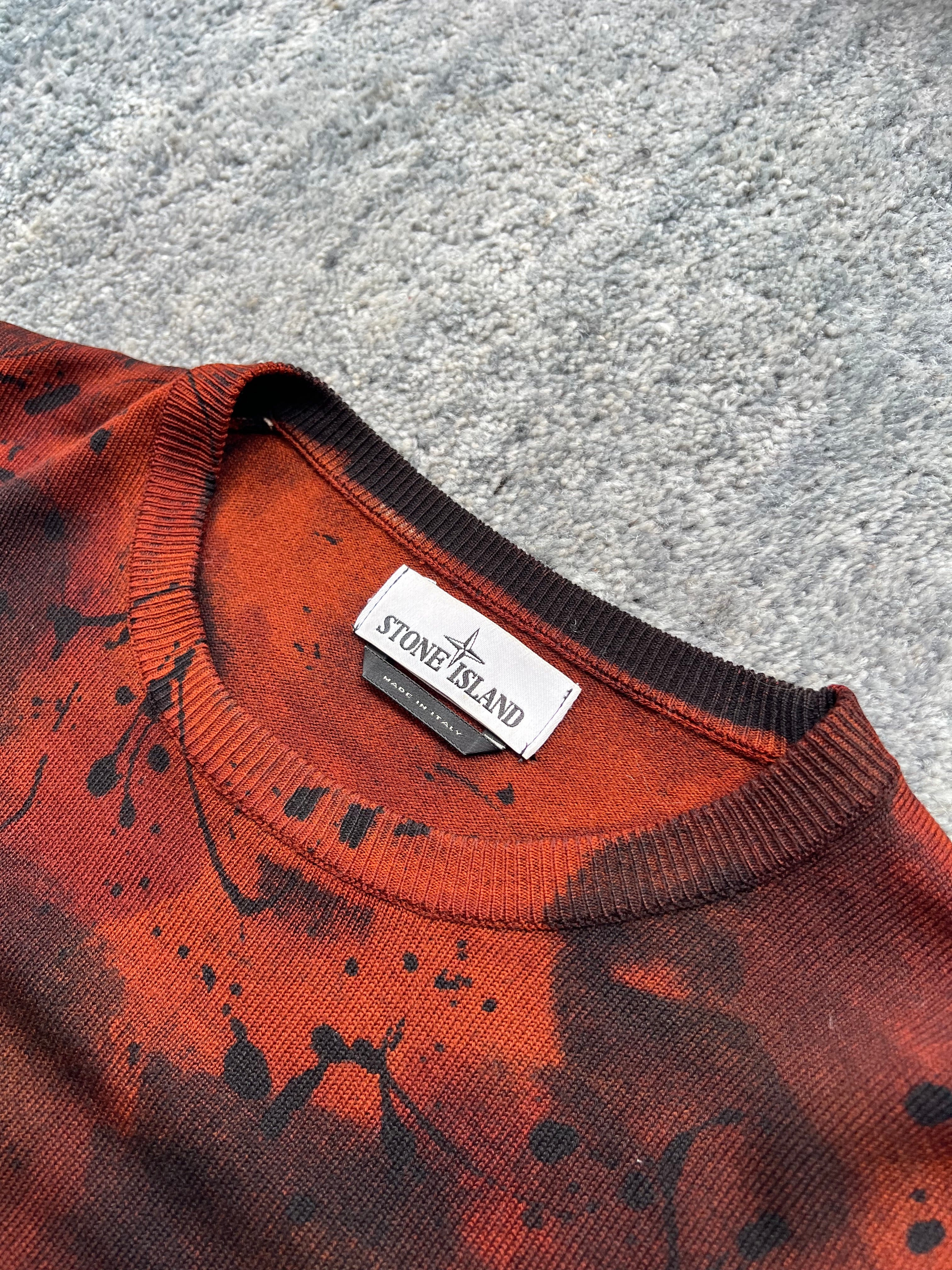 Stone Island Hand Painted Tortoise Shell Knit
