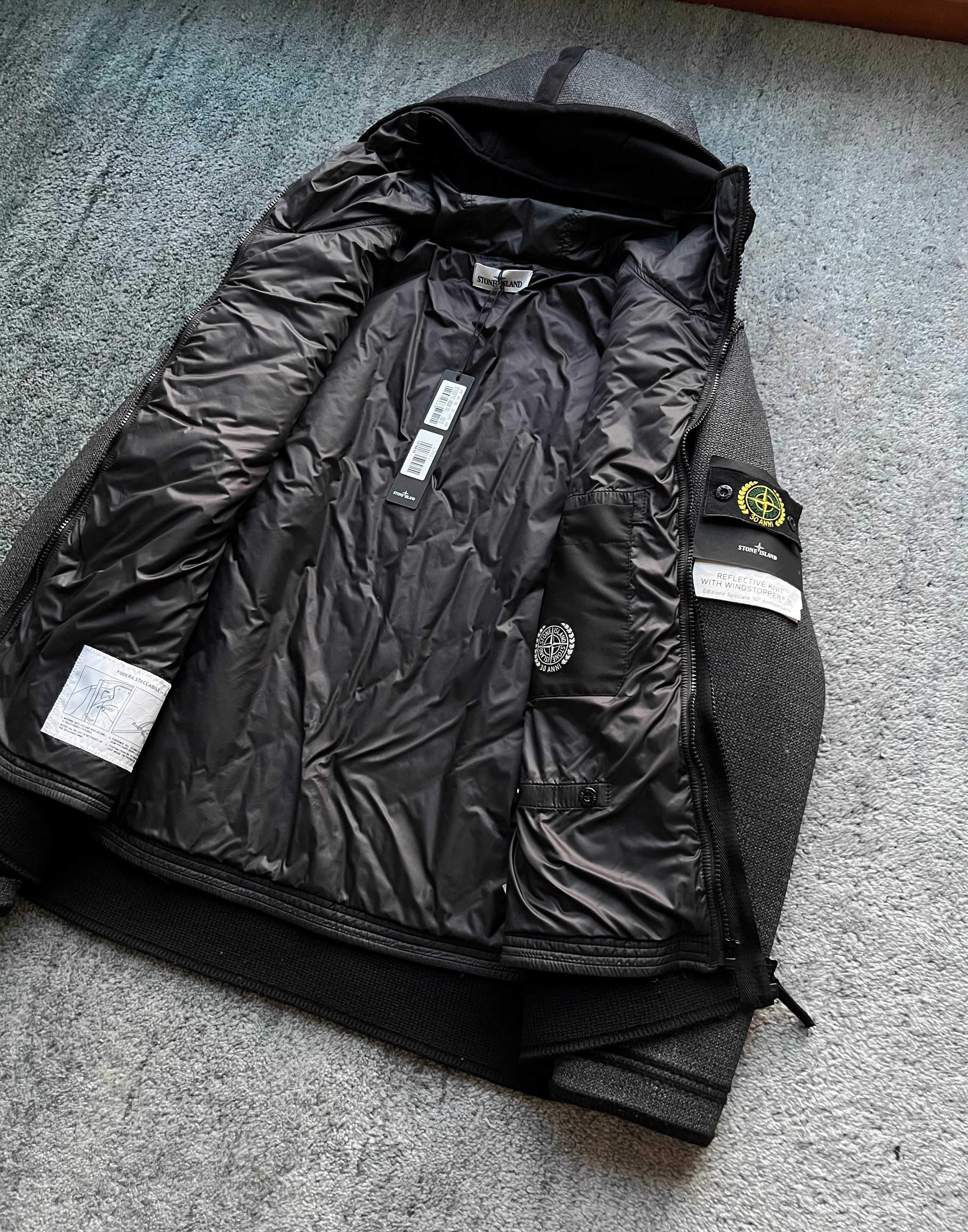 Stone Island 30th Anniversary Reflective Knit with Windstopper 3L L