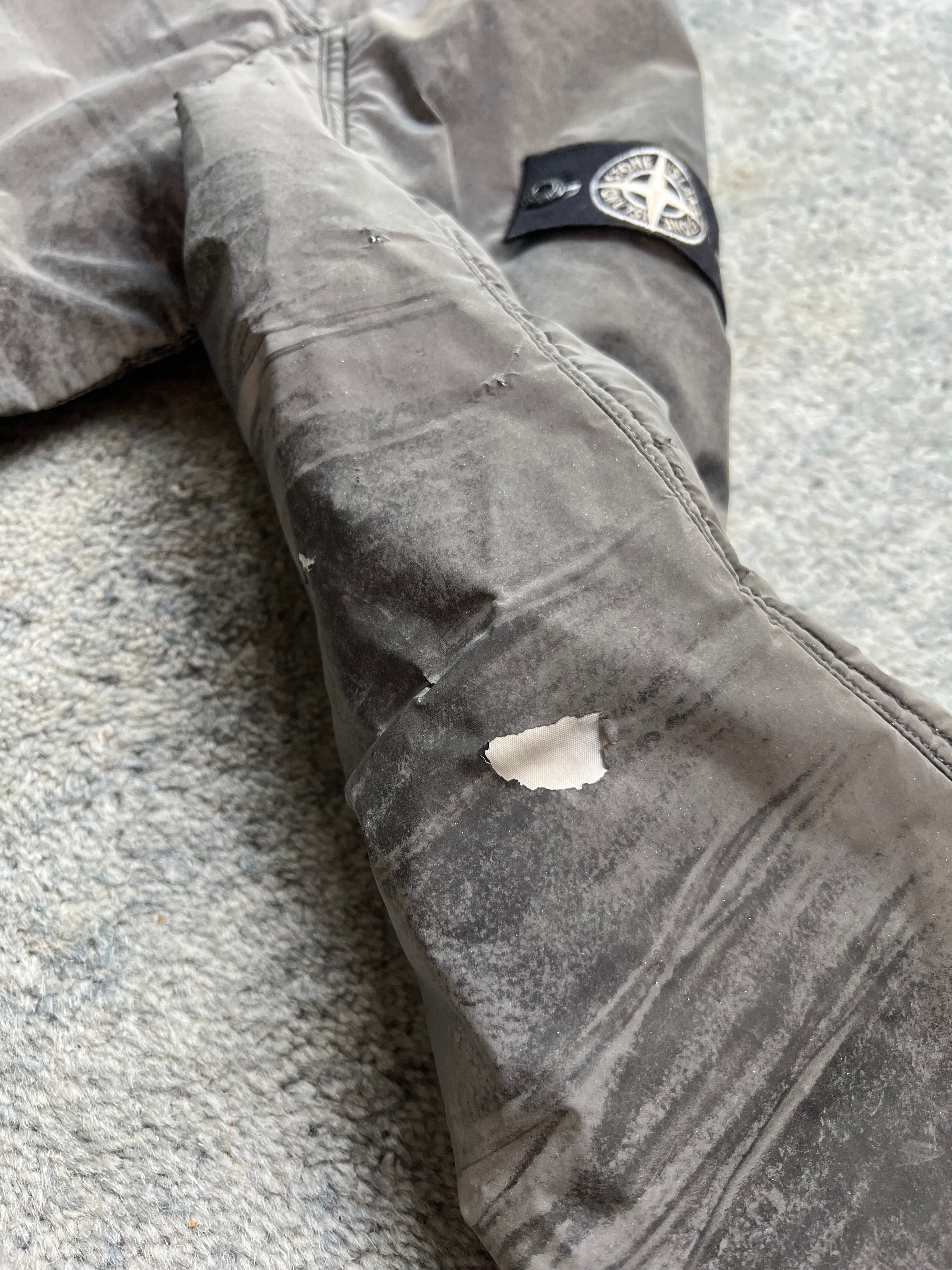 Stone Island Silver 2011 Liquid Reflective Fleece Lined Jacket