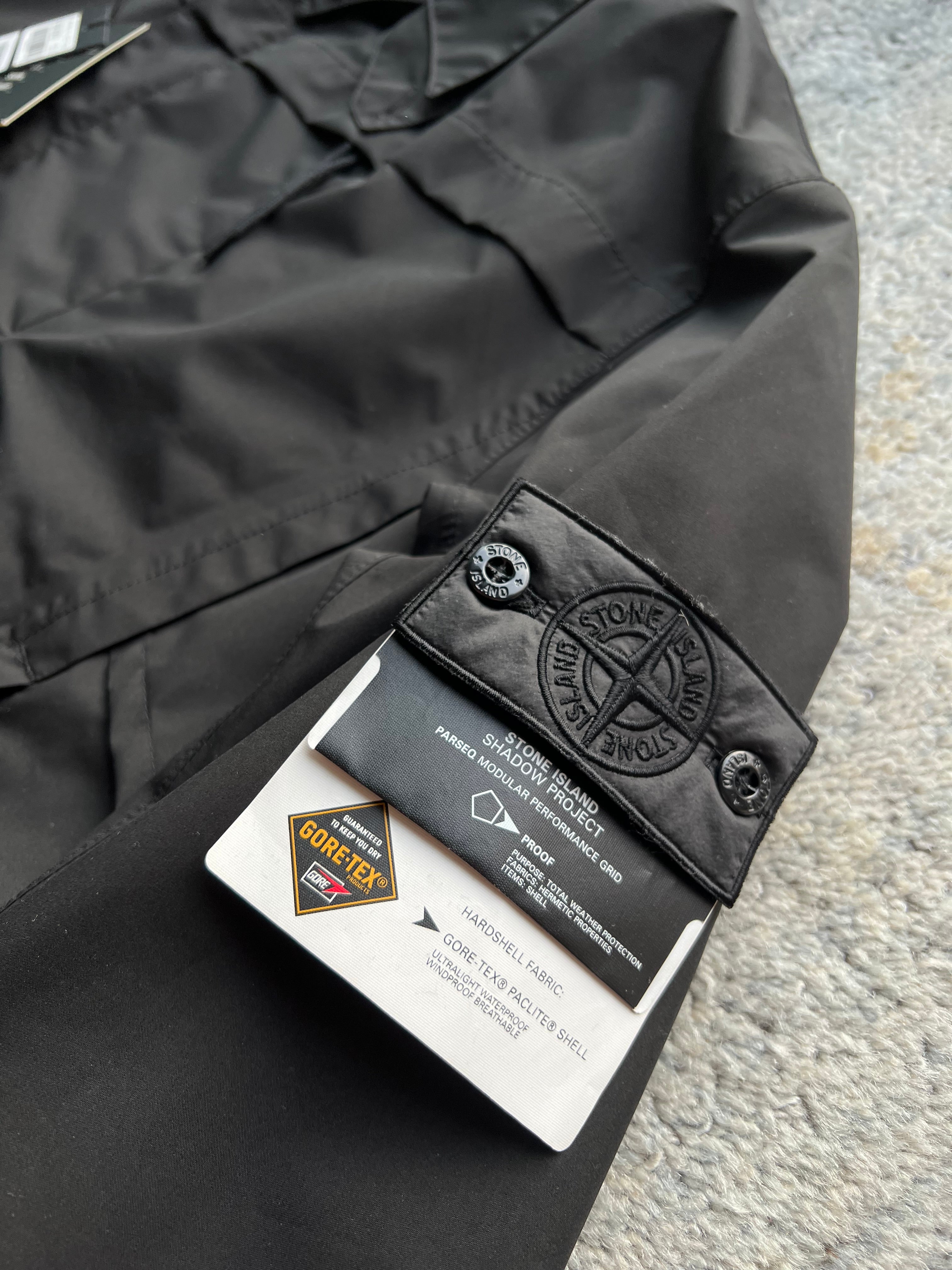 Stone Island 2013 Shadow Project Black Parseq Modular Performance Grid Jacket