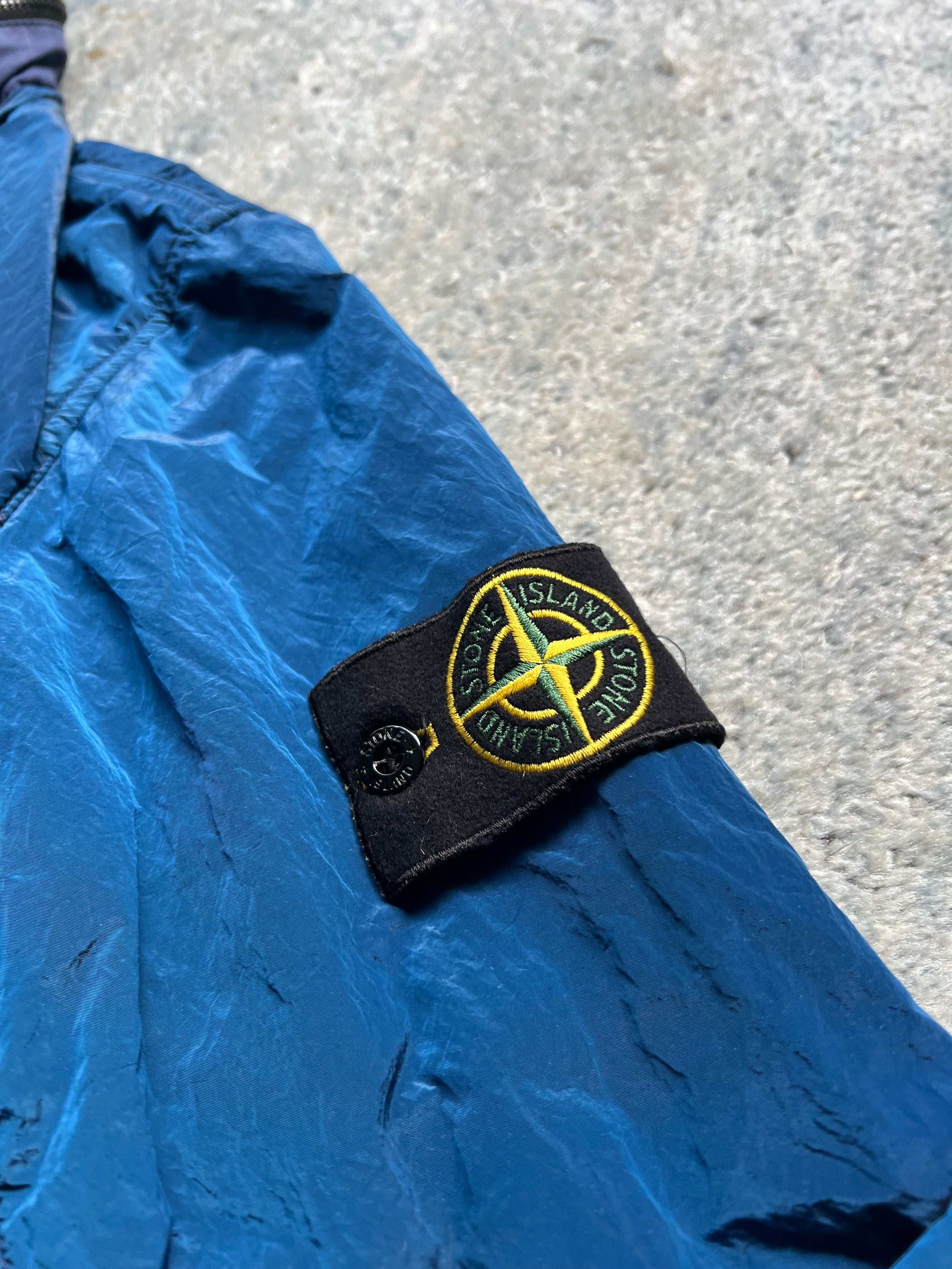 Stone Island 2011 Blue Nylon Metal Bomber Jacket