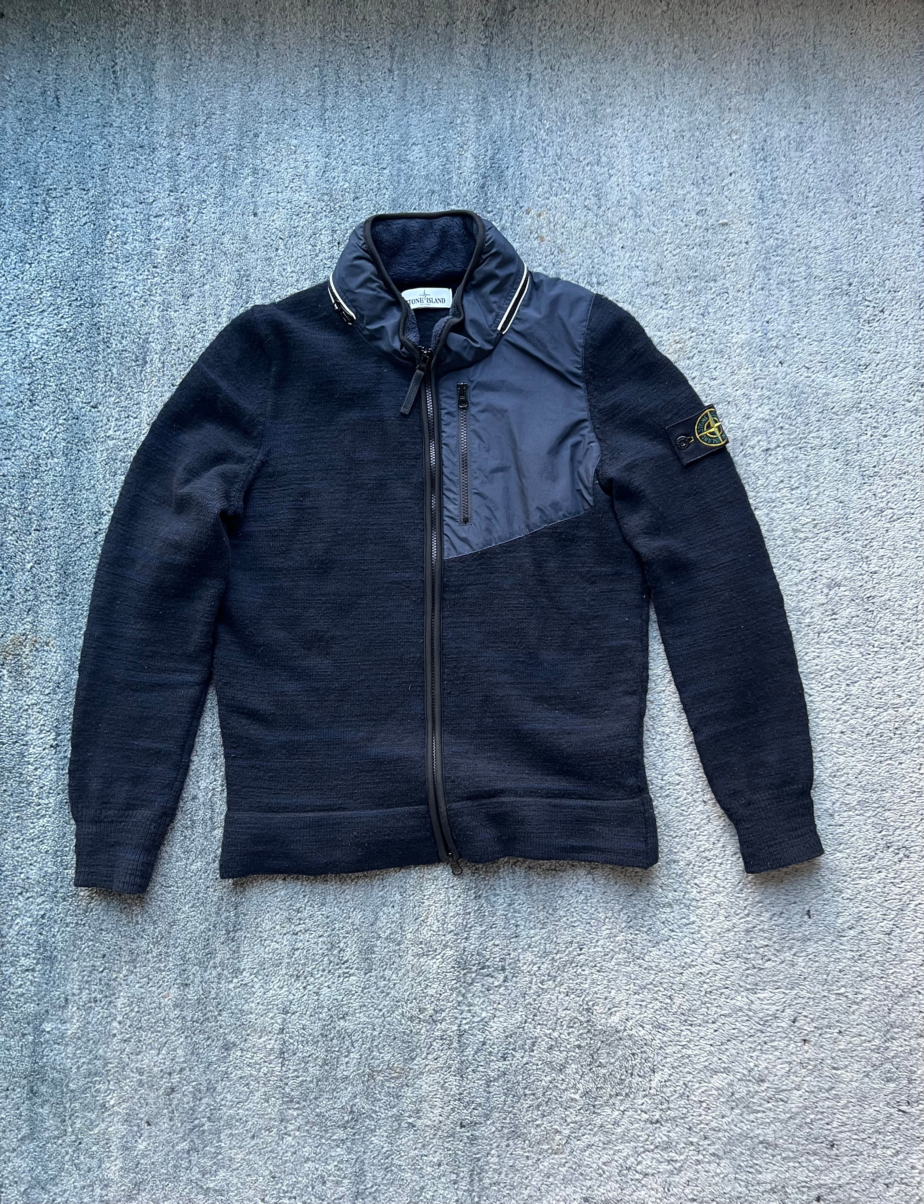 Stone Island pattern full zip wool knit 2012