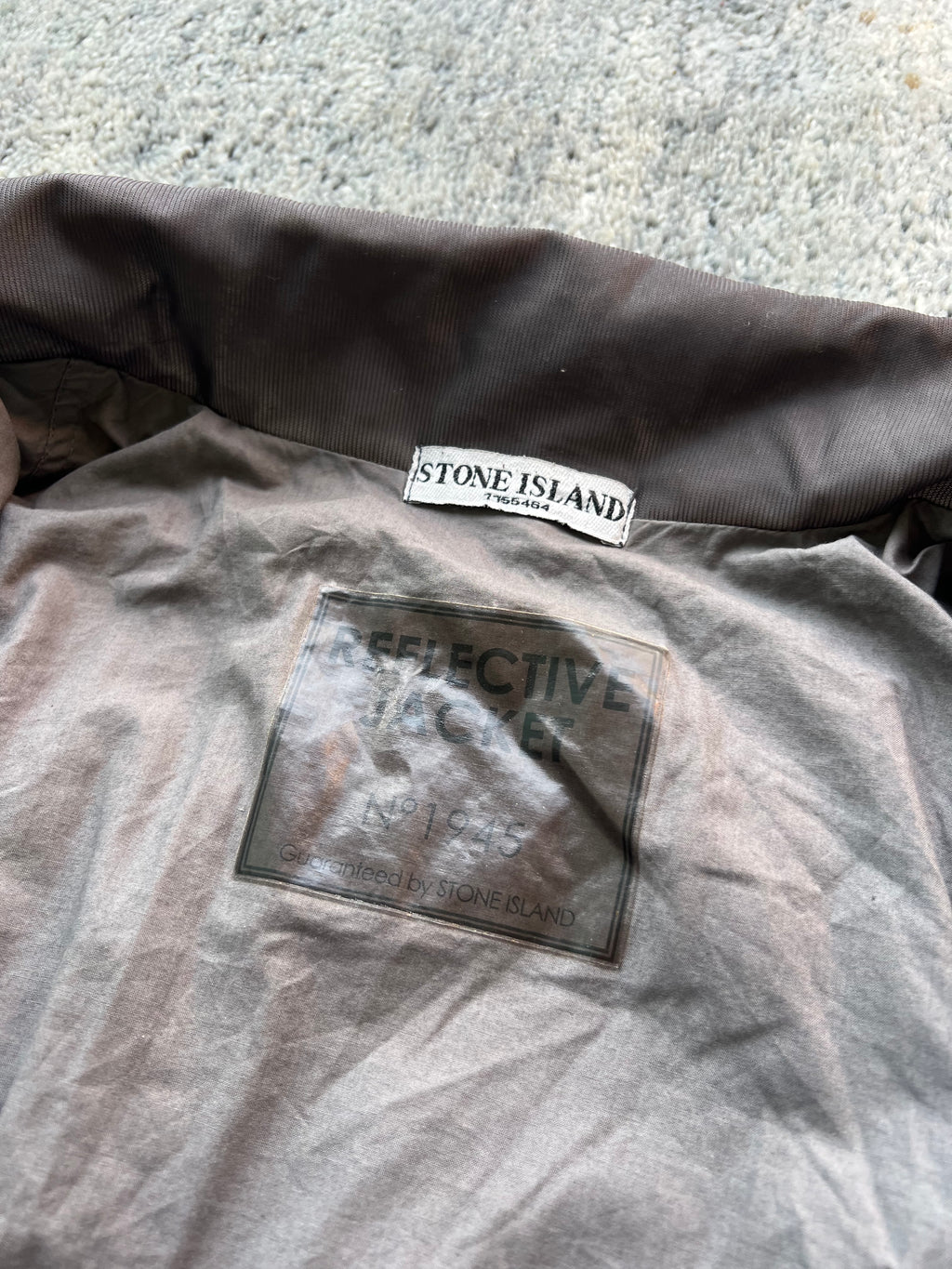 Stone Island 2008 Down Filled Mesh Reflective Bomber Jacket