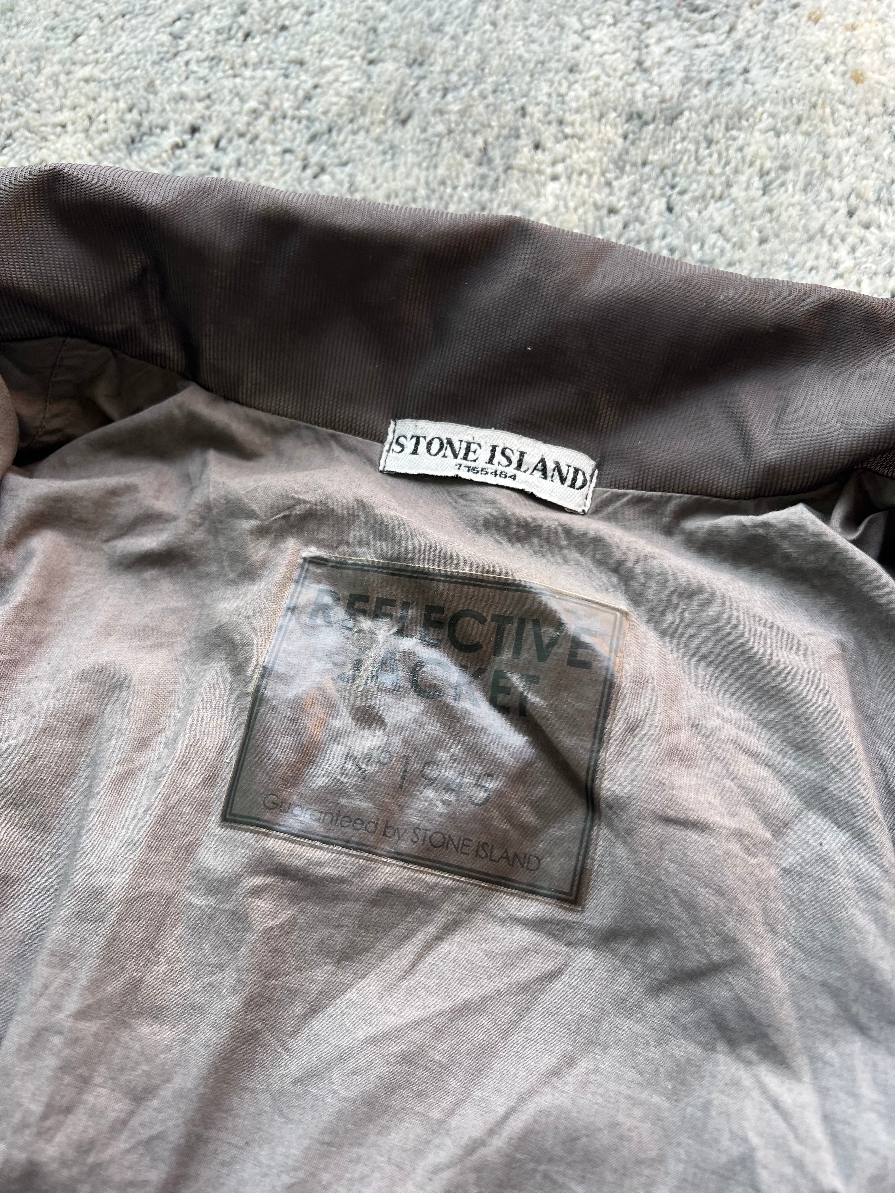 Stone Island 2008 Down Filled Mesh Reflective Bomber Jacket