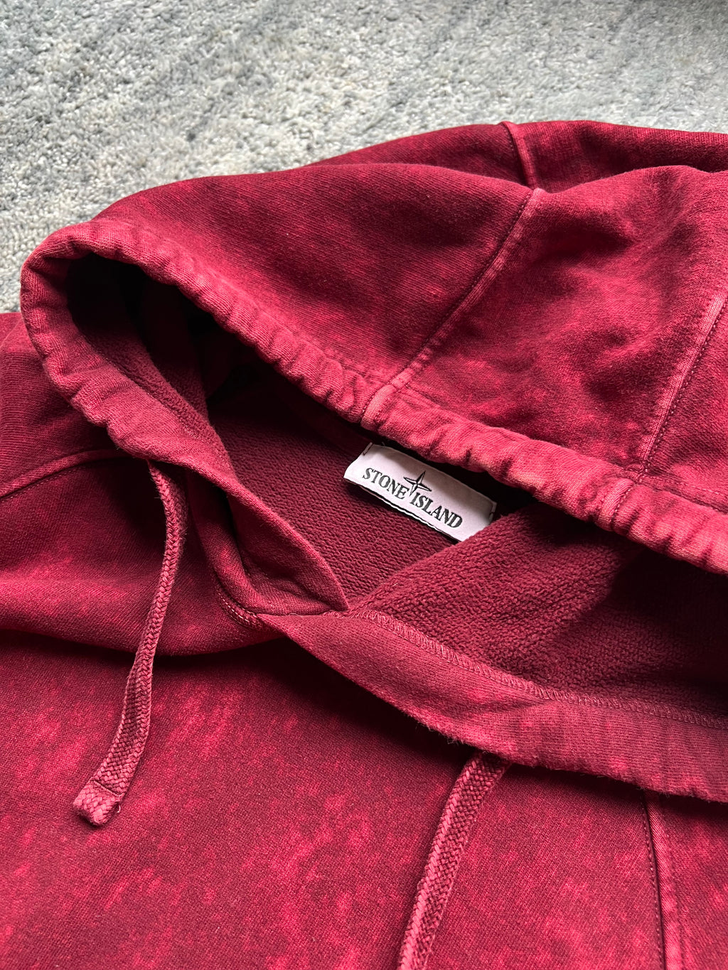 Stone Island 2021 Red Camo acid Pullover Hoodie