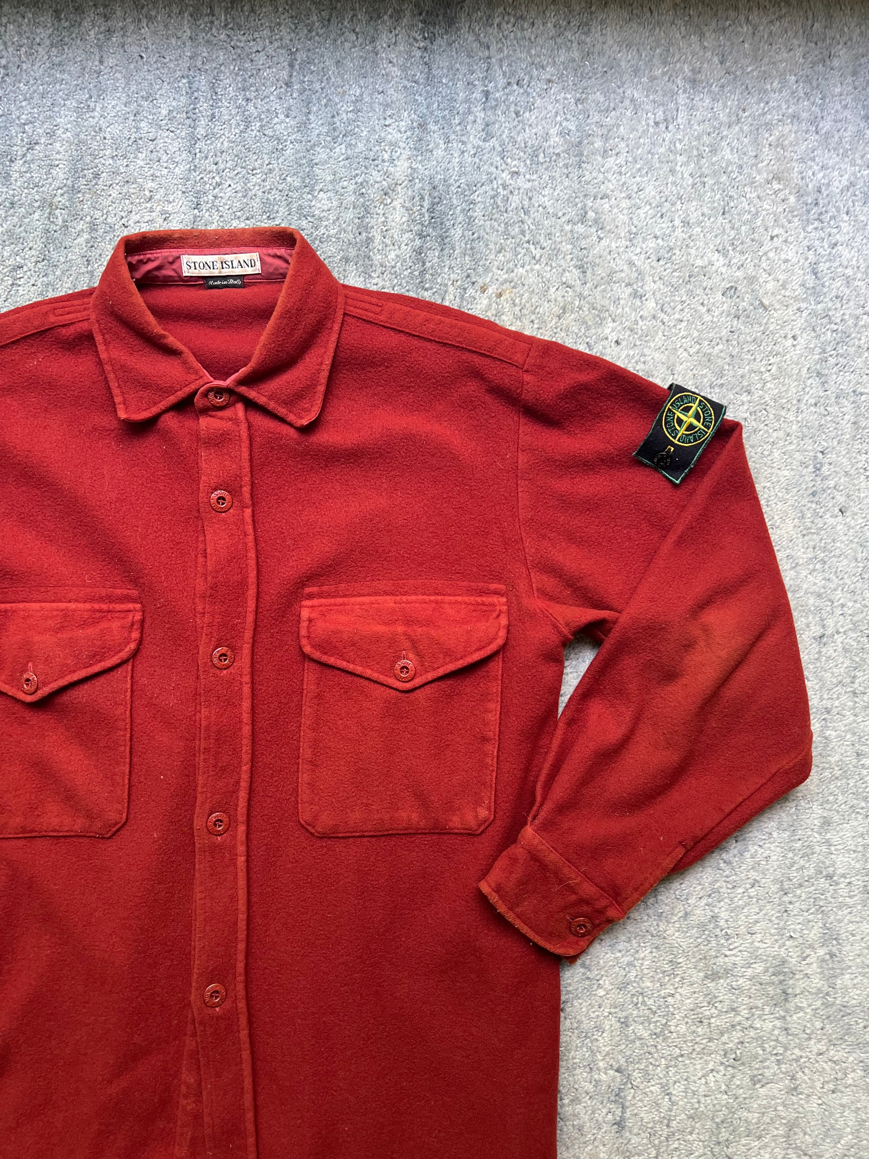 Stone Island Wool Overshirt Pocket Jacket