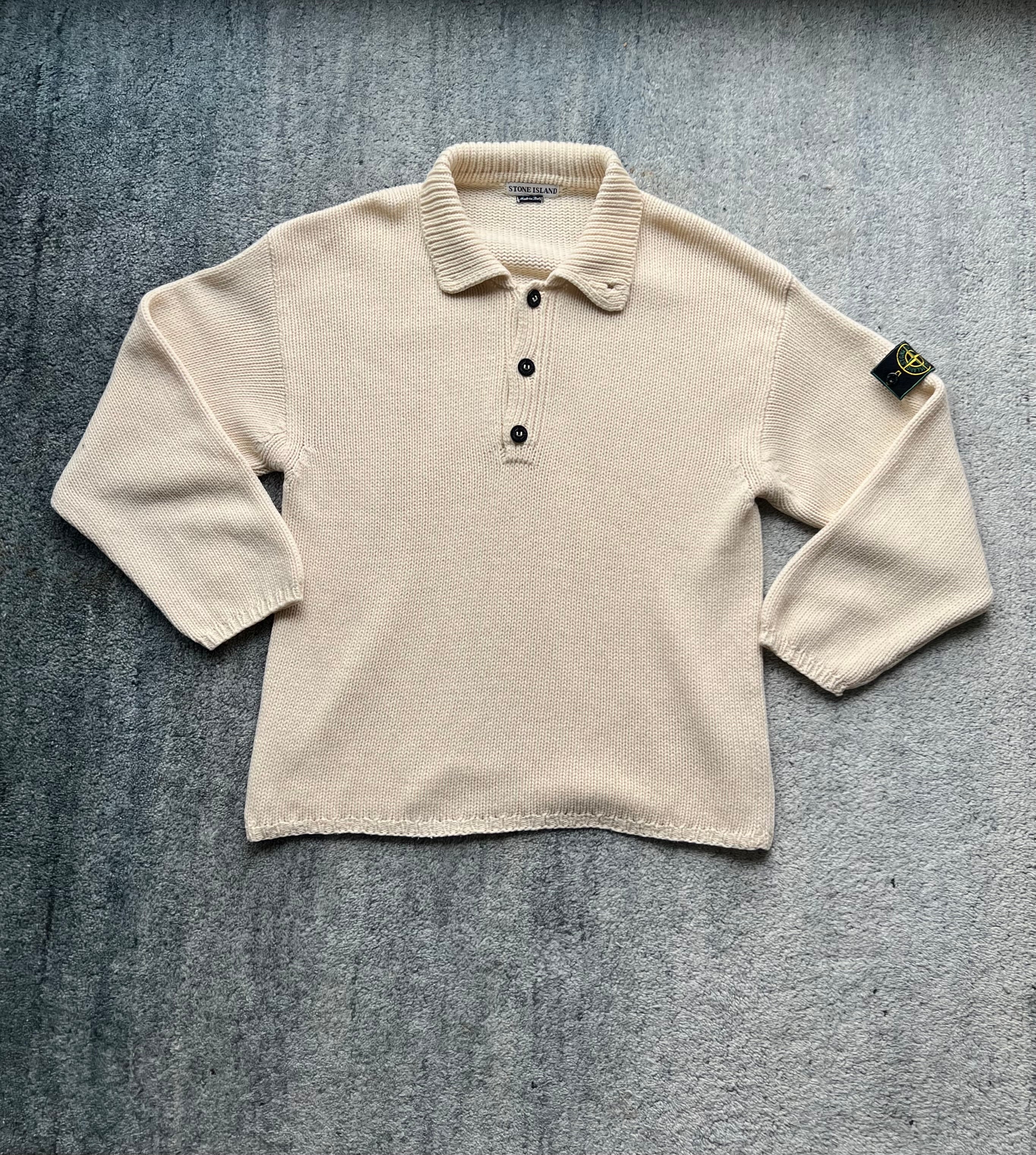 Stone Island 1996 Half Button Knit