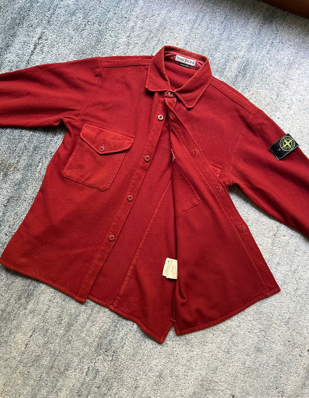 Stone Island Wool Overshirt Pocket Jacket