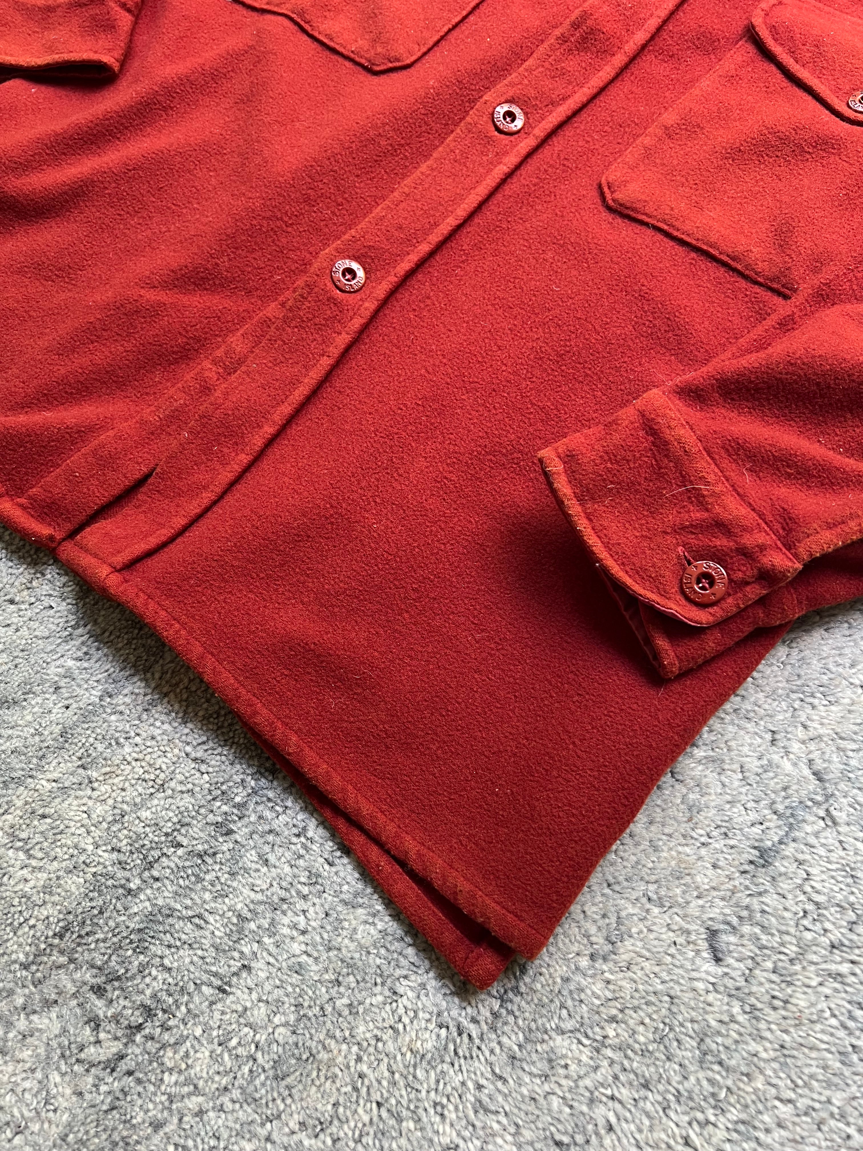 Stone Island Wool Overshirt Pocket Jacket