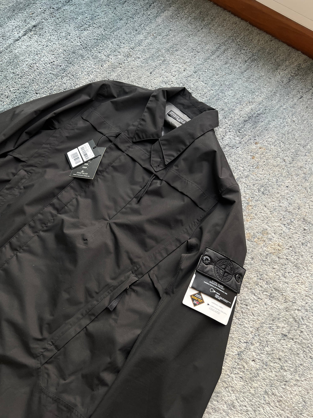 Stone Island 2013 Shadow Project Black Parseq Modular Performance Grid Jacket