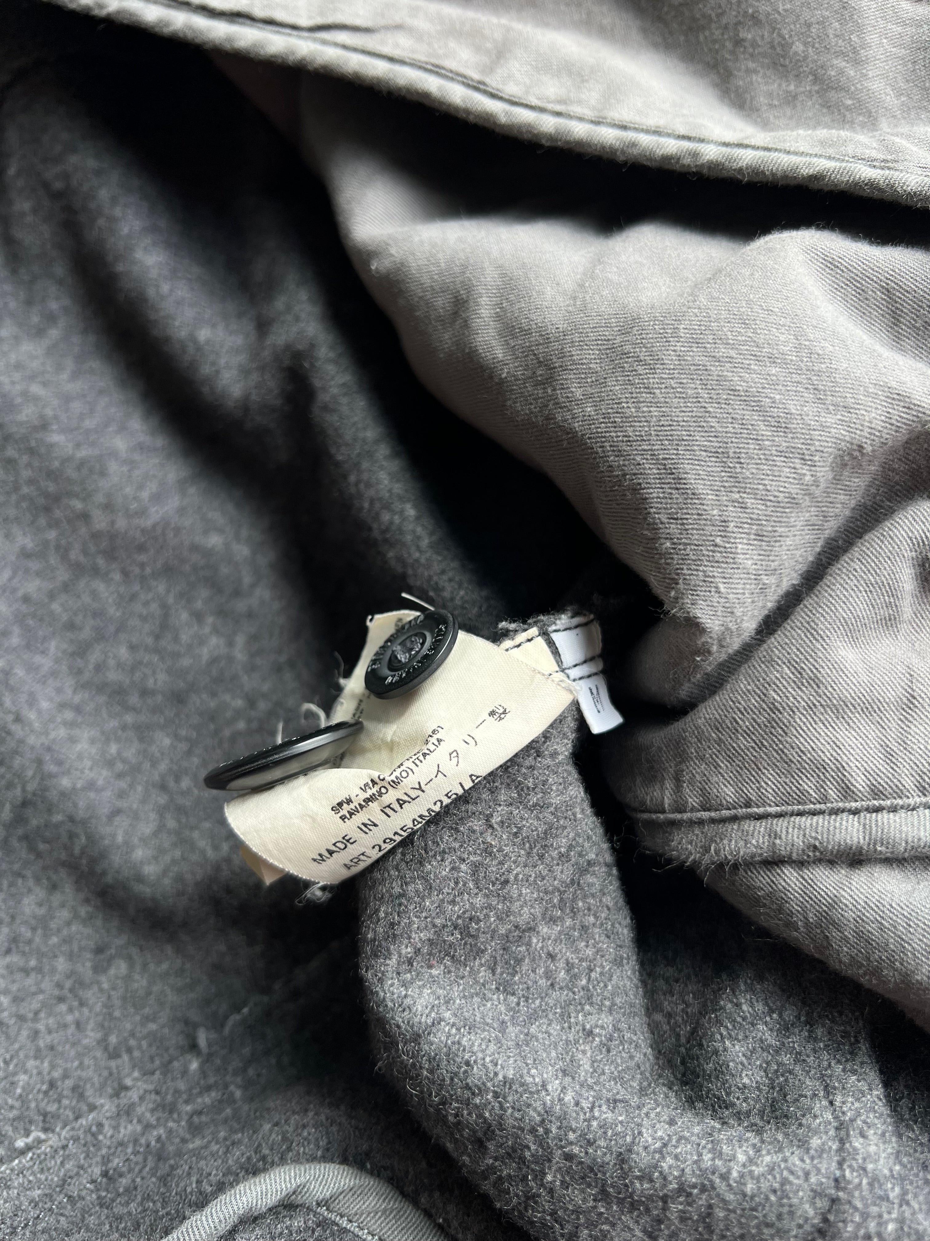 Stone Island 1998 Charcoal Vintage Wool Duffle Coat