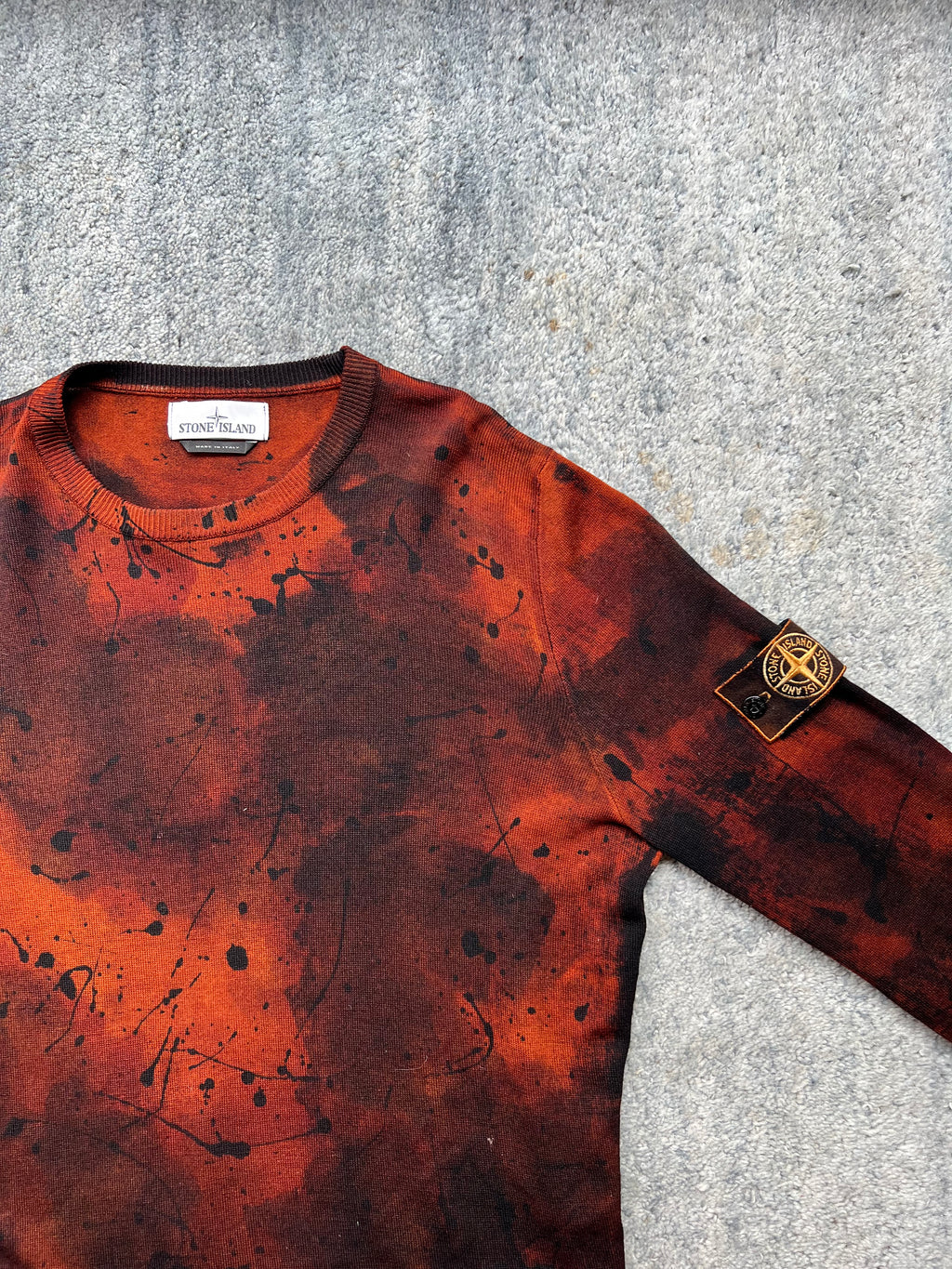 Stone Island Hand Painted Tortoise Shell Knit