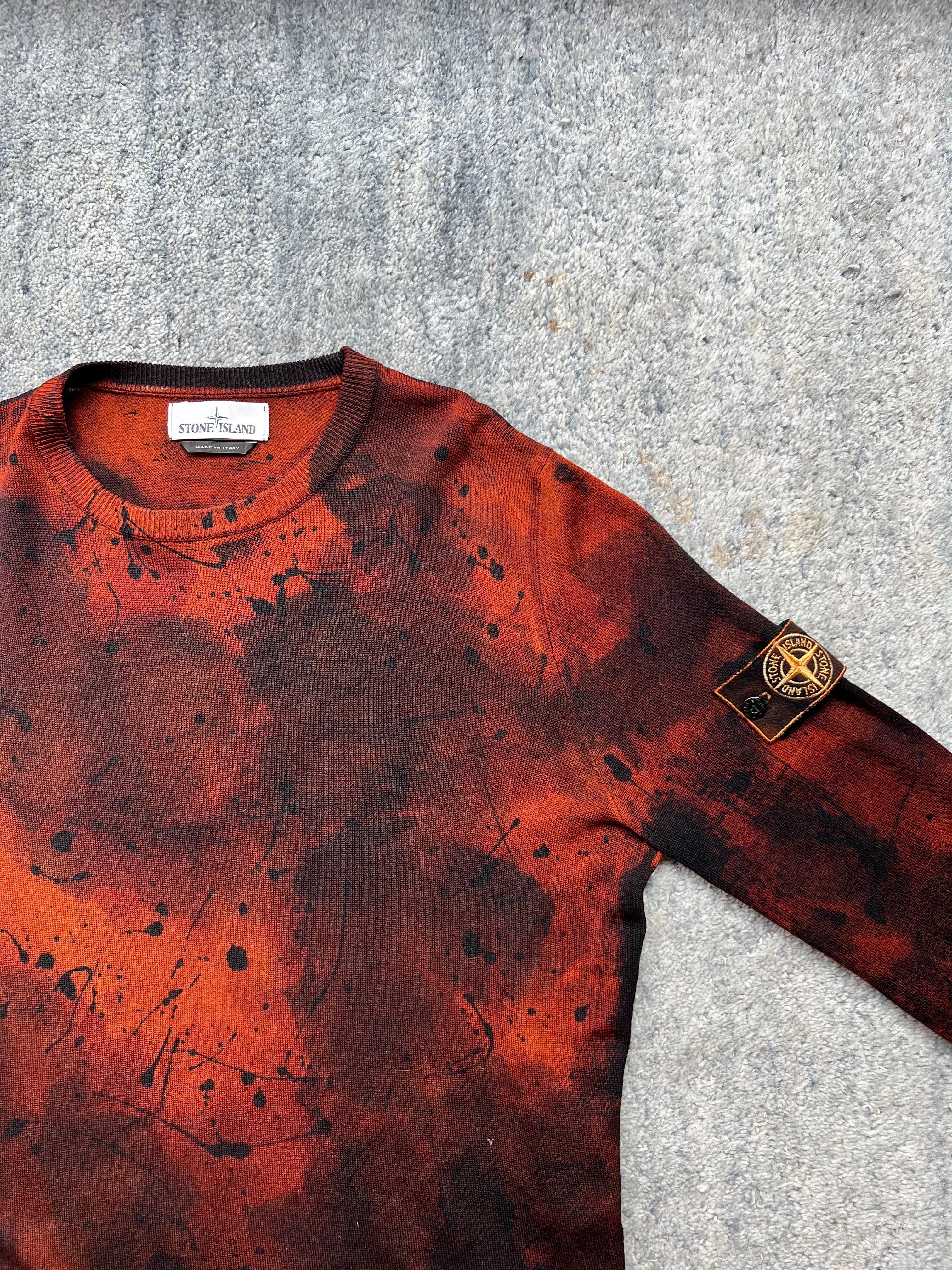 Stone Island Hand Painted Tortoise Shell Knit