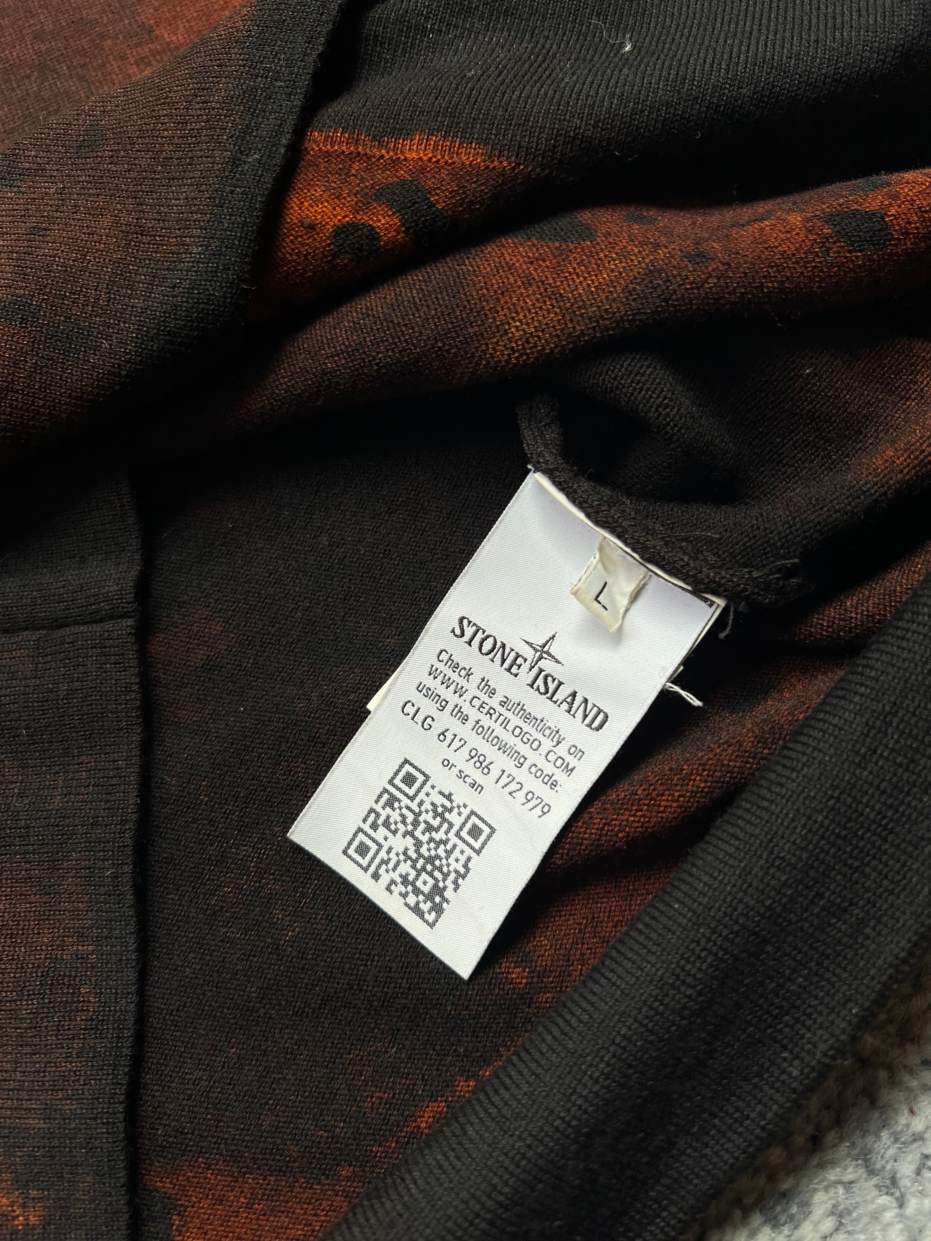 Stone Island Hand Painted Tortoise Shell Knit