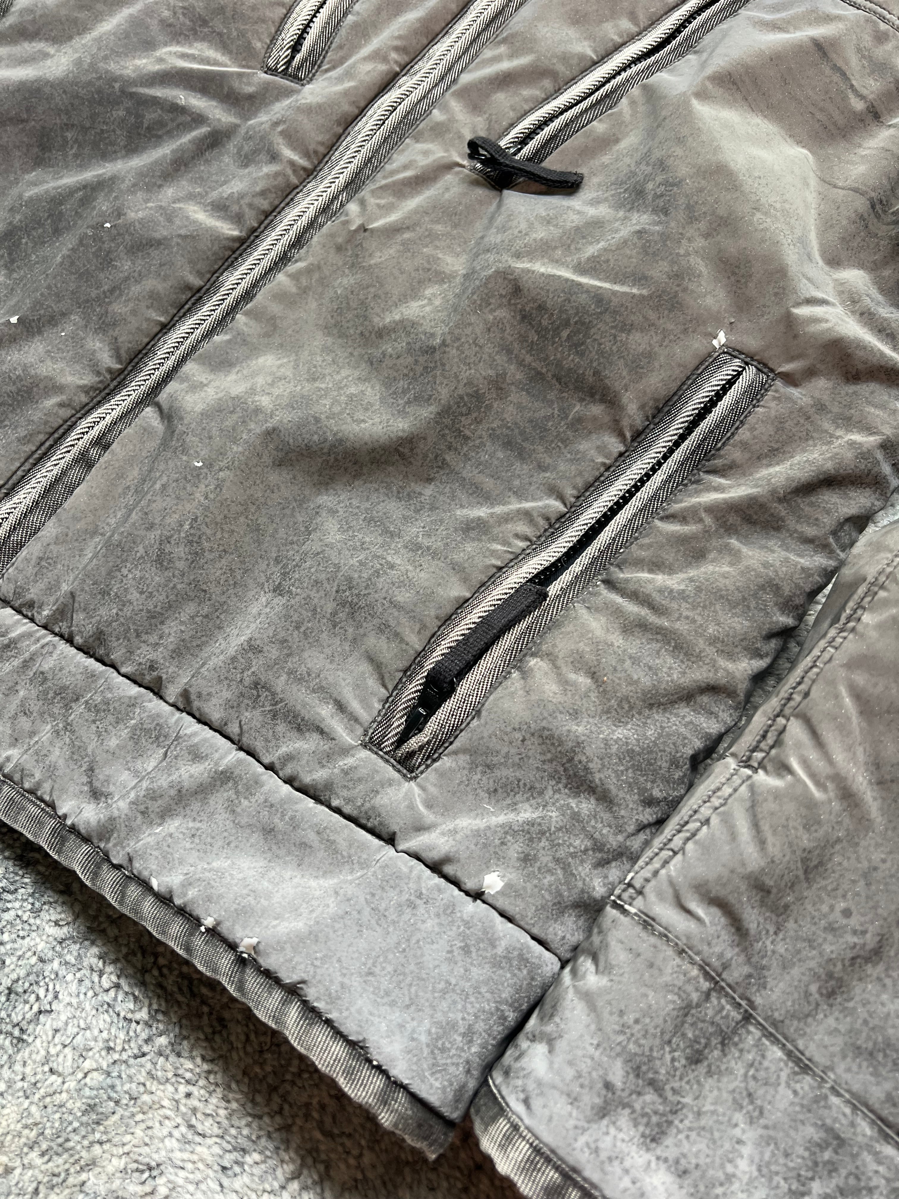 Stone Island Silver 2011 Liquid Reflective Fleece Lined Jacket