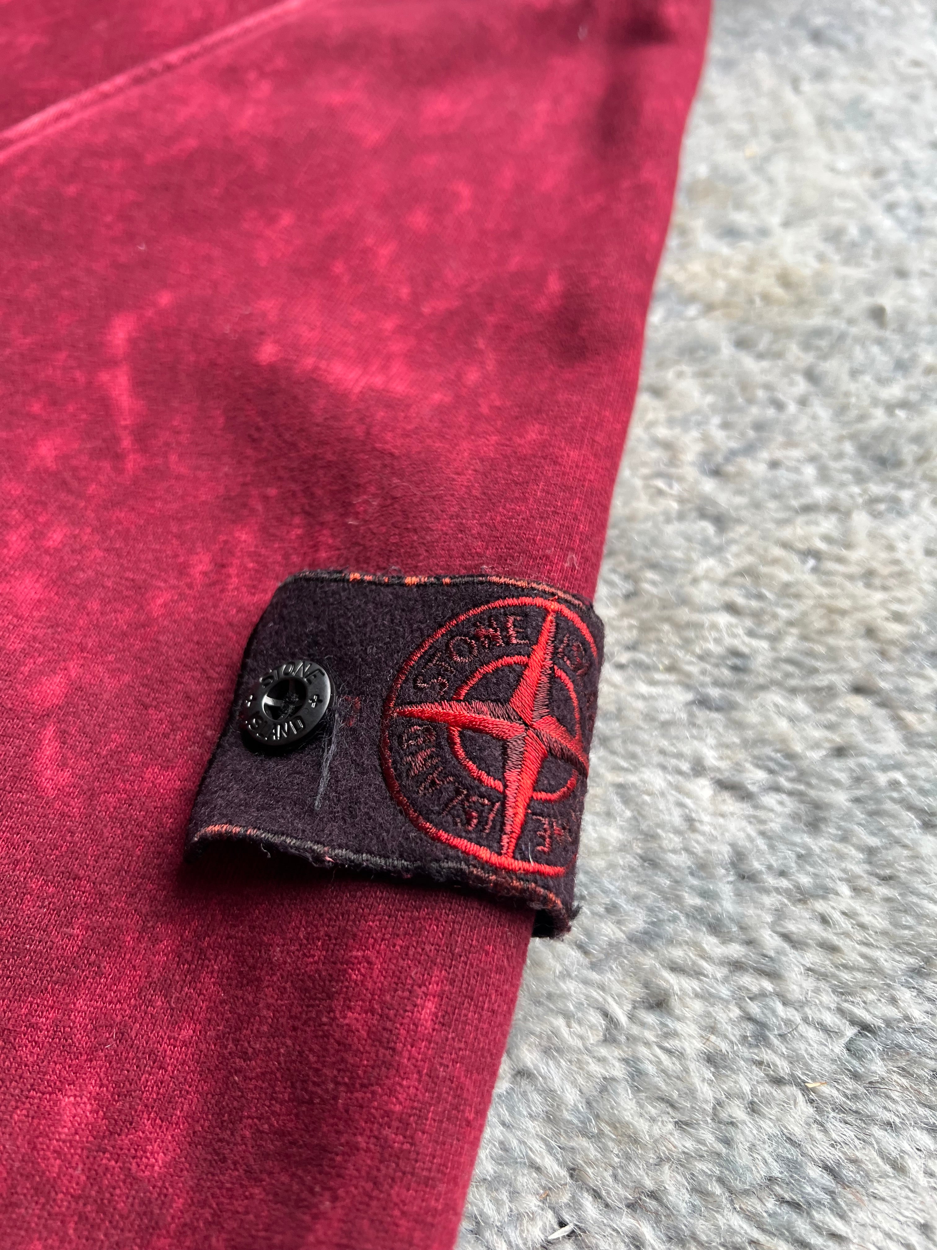 Stone Island 2021 Red Camo acid Pullover Hoodie