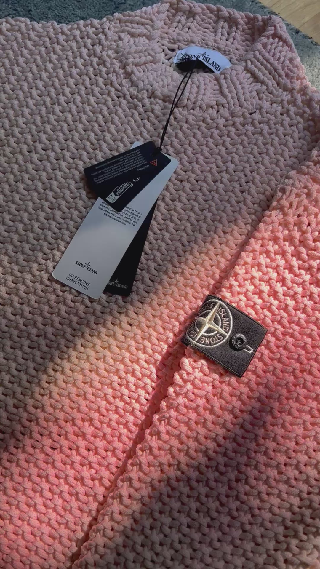 Stone Island UV-reactive knit