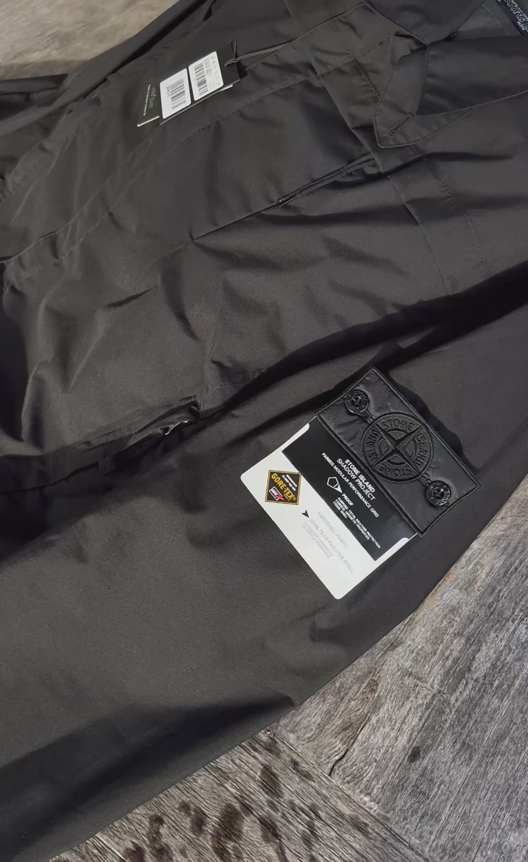 Stone Island 2013 Shadow Project Black Parseq Modular Performance Grid Jacket